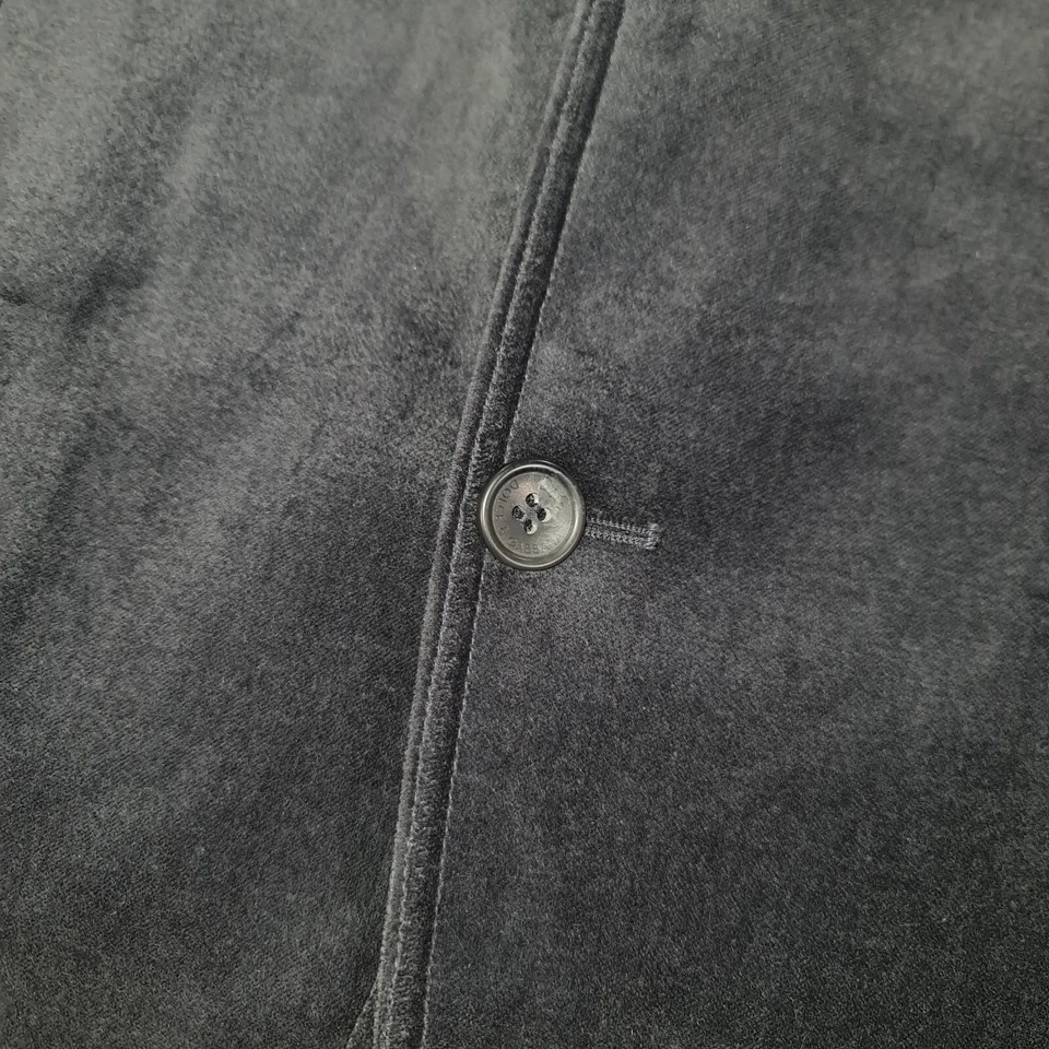 Dolce & Gabbana Mens Blazer Grey 44L Velvet Jacket Dinner Party Single Breasted — 第 4/4 张图片