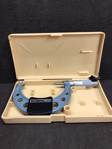 Mitutoyo External Micrometer 103-140 Ratchet 75-100mm 0.01 mm Japan Used