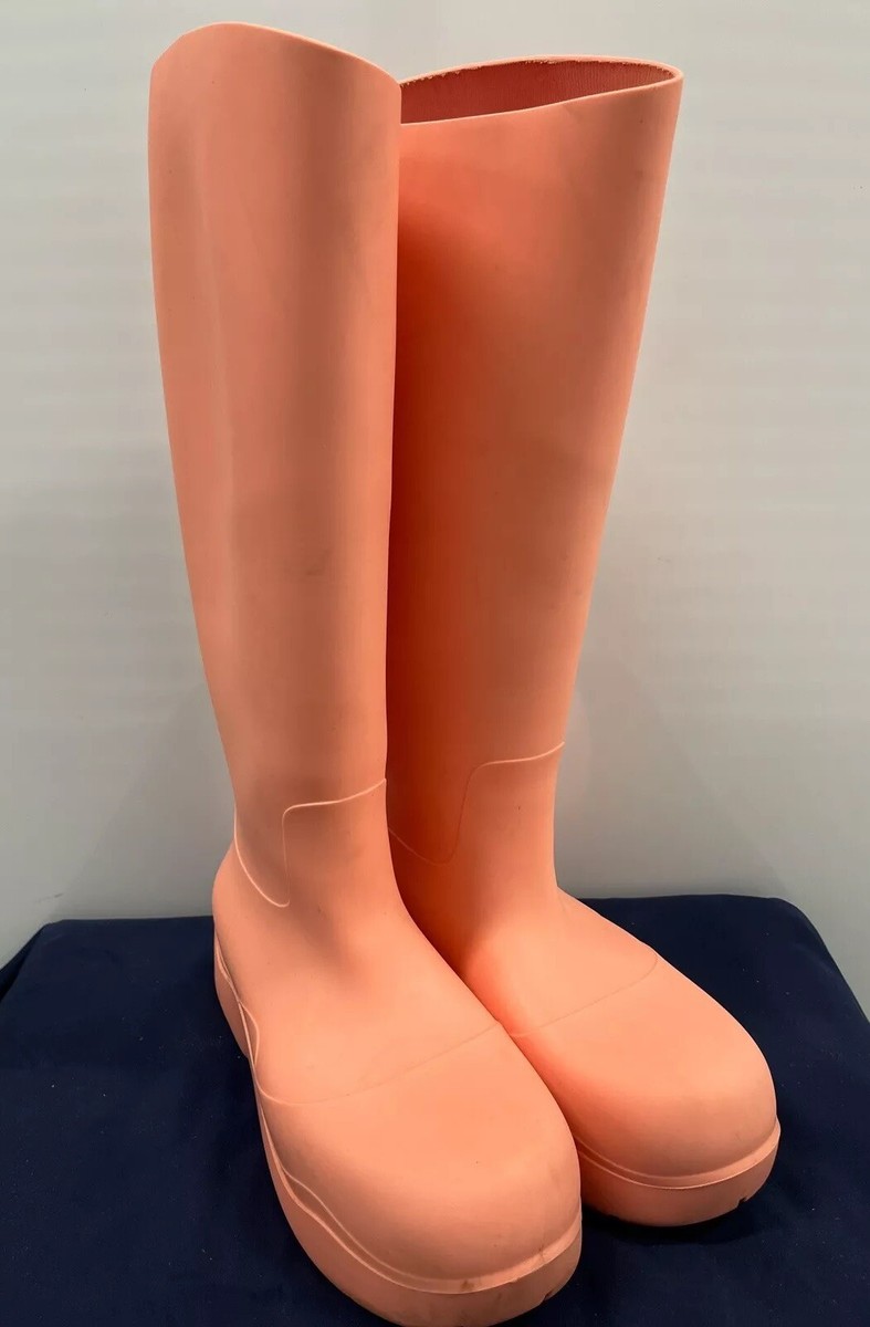 BOTTEGA VENETA Puddle Knee Boots Pink Women's Size 41 | eBay