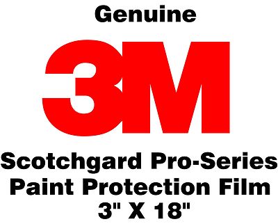3M Scotchgard Pro Series Paint Protection Film Clear Bra Bulk Roll 3'' x 18''