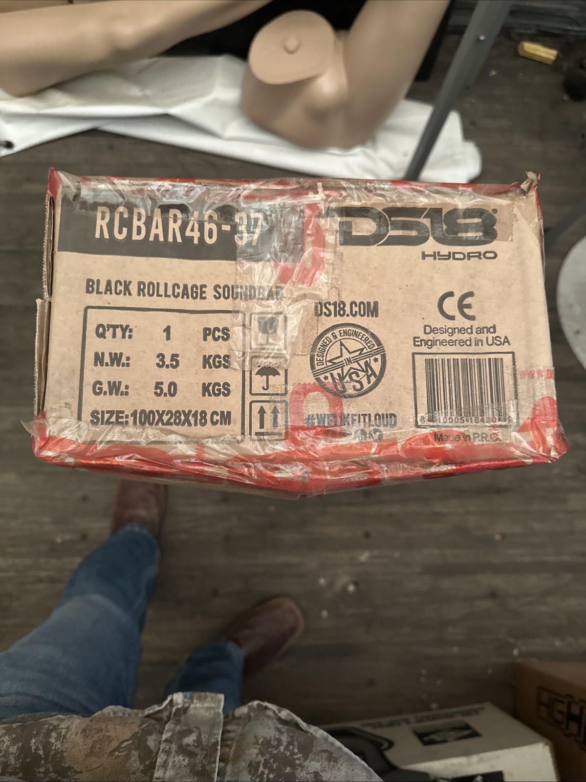 Universal Roll Cage Sound Bar RCBAR46-37 DS18 6.5 Speaker Box Enclosure