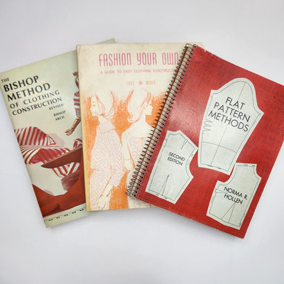 Vtg 1960s Fashion Design Sewing Book Lot of 3 Flat Pattern Bishop Method Instruc