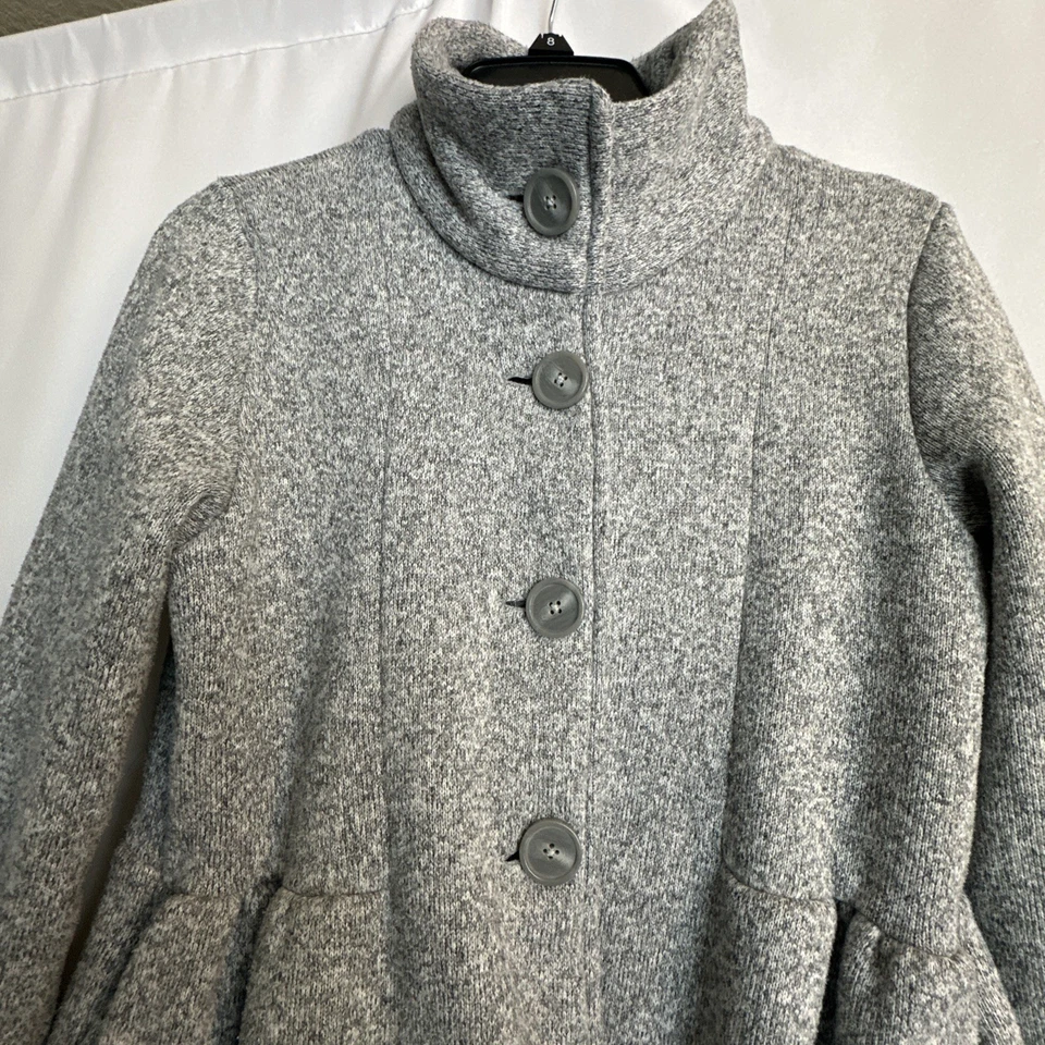 Patagonia Niñas Vestido Suéter Abrigo Forrado de Vellón Gris XXL #0509 Foto 4 de 4