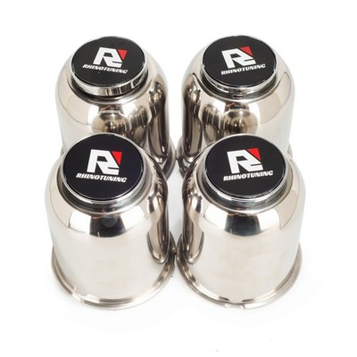 Stainless Push Thru Center Cap with Floating Top Cap for 3.74'' Bore 3.9'' Tall