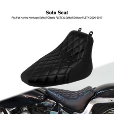 Schwarze Fahrersitz Solositz Nähte Für Harley Heritage Softail Classic 2006-2017