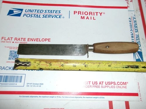 OLD WOODEN HANDLE KNIFE STAMPER "KROGER"