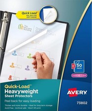 Quick-Load TM Sheet Protectors Side-Load Heavyweight Clear 8.5x11in 50/BX - 1EA