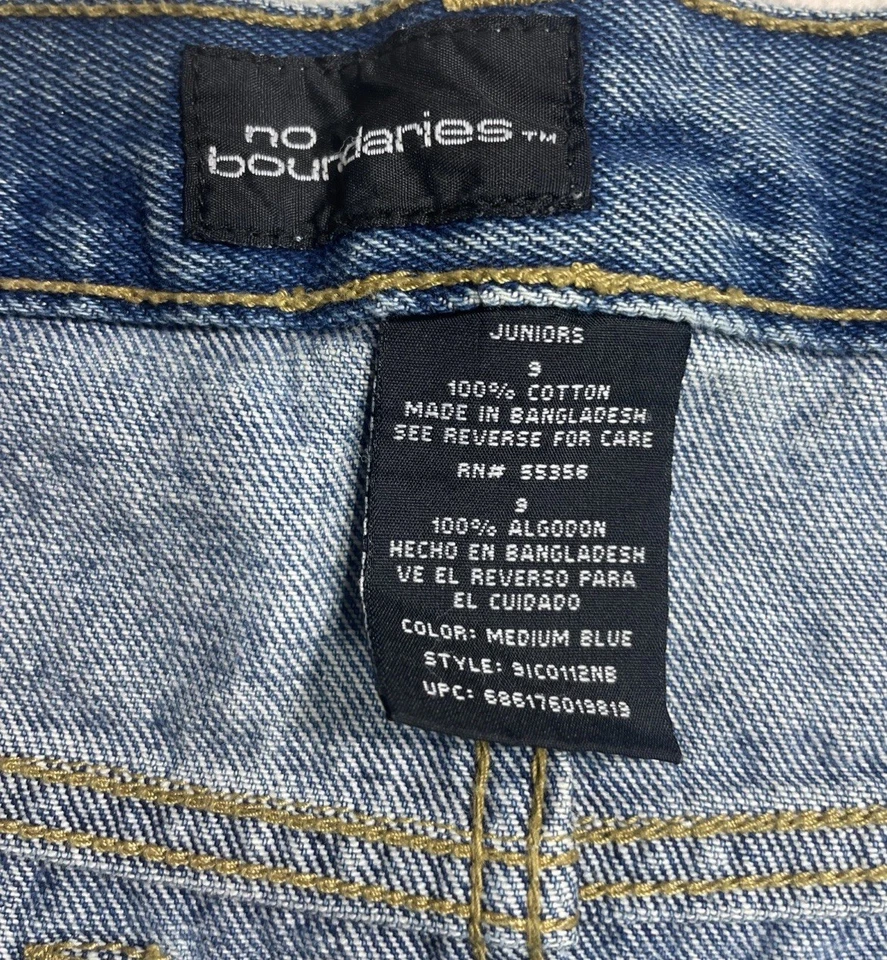 Без границ Y2K джинсовой ткани юбка животных печати размер 9 подростков - Изображение 3 из 4