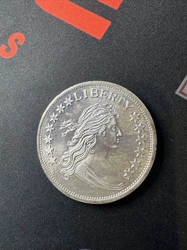 Liberty Draped Bust Design 1 Troy Oz .999 Fine Silver Bullion Round Ounce (E)