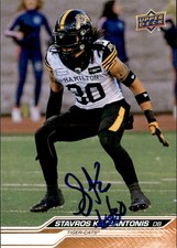 Stavros Katsantonis Signed 2024 Upper Deck CFL Football card Hamilton Tiger-Cats