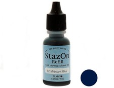 StazOn Solvent Ink Refill .5oz-Midnight Blue