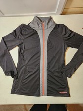 New Balance Track Jogging Jacket Womens Size M Black Full Zip Pockets Mock Neck