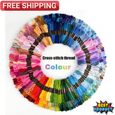 250 Colours Embroidery Thread Cross Stitch Floss Rainbow DIY Sewing Craft Set UK