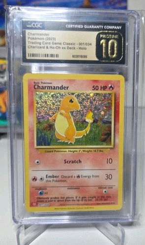 Charmander 001/034 Classic Collection  Charizard and Ho-Oh Deck CGC 10 PRISTINE