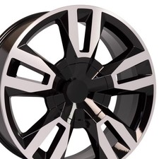 22 Inch Black Machined 5620 Rim Fits Chevrolet Silverado Tahoe Suburban Rst