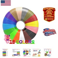 3D Pen Filament Set - 16 Color Variety 250 Stencils for Imagination Unleashed