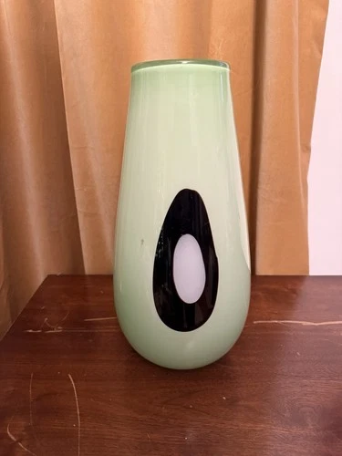 Murano Glass Vase Large Multi-Color Crafted In Italy