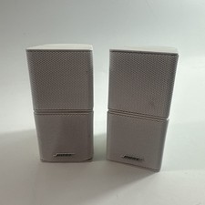 2 White Bose Lifestyle Jewel Mini Double Cube Speakers For Acoustimass