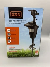 Black+Decker Solar Powered Animal Repellent Sprinkler Device NEW