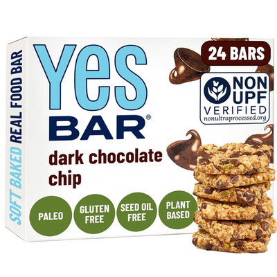 YES Nut Bars - Dark Chocolate Chip - Soft Chewy Healthy Snack Bars Made with Org