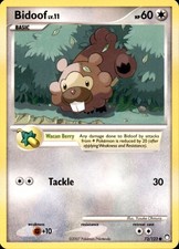 Pokemon Mysterious Treasures Bidoof 73/123 COMMON LP
