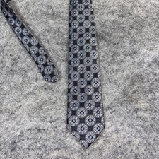 Jos. A. Bank Signature Men's Golden Blue Diamond Weave 100 Silk Neck Tie