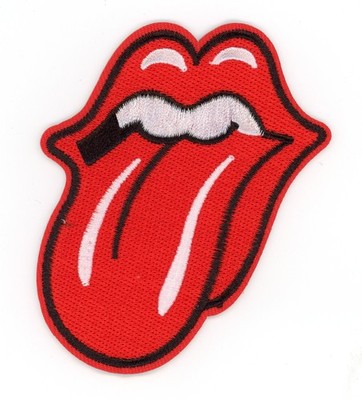 The Rolling Stones Tongue Patch   Iconic Lip & Tongue Logo Embroidered Iron-On