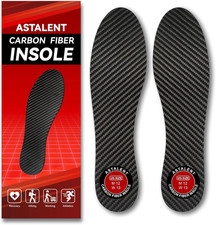 Carbon Fiber Insole 1 Pair, Rigid Thin Foot Plate Shoe Insert for Men Women, Sup