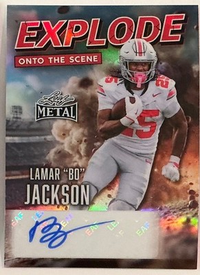 2026 Leaf Metal Lamar Bo Jackson Auto Autograph Explode Prismatic Orange #d 4/4