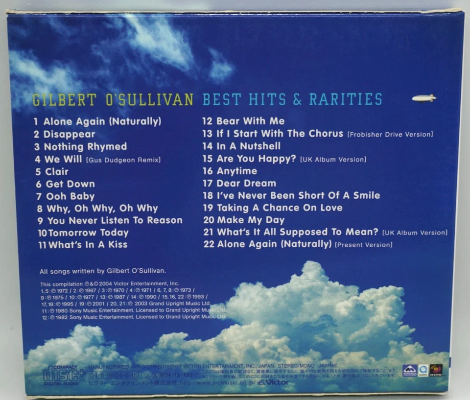 Gilbert O'Sullivan : Best Hits & Rarities  CD (JAPAN 2004 Press) slip case - HTF - Image 2 of 4