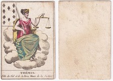 Pik 10 Themis - Carte à Jouer Unique Spielkarten Mythologie 18ème