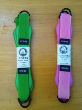 NWT CROCS TURBO STRAP PAIRS MEDIUM SET OF LIME  FUSA HOT PINK MEN 4-7 WOMEN 6-9