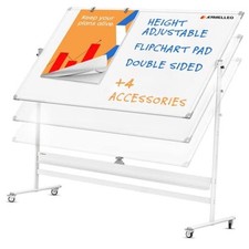 Magnetic Mobileboard 48 x 36 - Double-Sided, Height-Adjustable - 48x36 White
