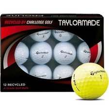 TaylorMade Tp5 / TP5X  GOLF BALLS Recycled GRADE A  White or Yellow (One Dozen)