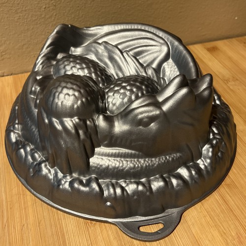 Game Of Thrones Sleeping Dragon w/ 3 Eggs Bundt Pan Cake Mold 10”