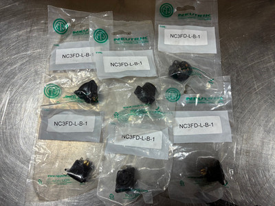 Neutrik NC3FD-L-B-1 3 Pin Female XLR Panel Chassis Mount, Gold Contacts LOT OF 6