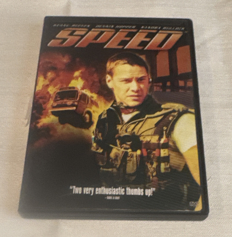 Speed DVD Action R Sandra Bullock Keanu Reeves Dennis Hopper in Tall DVD Case
