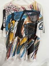 VINTAGE 90  s DAFFY DUCK AOP ALL OVER PRINT LOONEY TUNES T SHIRT SIZE L