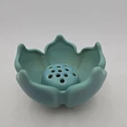 Vintage Van Briggle Pottery Lotus Bowl w/ Matching Floral Frog * Some Scuffs *