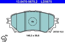 BREMSBELAGSATZ FÜR MAZDA 6 KOMBI (GJ, GL) - ATE 13.0470-5675.2