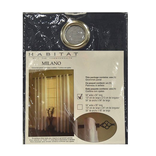 Оконная панель с люверсом Habitat Milano темно-синего цвета, 54 x 84 дюйма