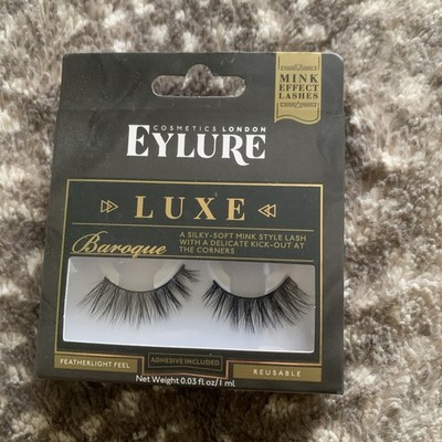 Eylure LUXE SILK Baroque Silk Effect Eyelashes Reusable W/Adhesive New