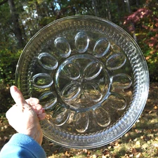 Clear Glass Egg Platter Corning Designs Deviled Egg Plate 12.5" Multi Task Tray