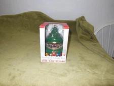 Mr. Christmas Hand Painted Porcelain Tree Hinged Music Box - Spinning Train  