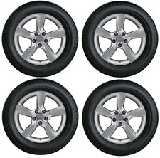 AUDI A3 MK3 17” ALLOY WHEELS SET OF FOUR + DUNLOP 205/50 WINTER TYRES GENUINE