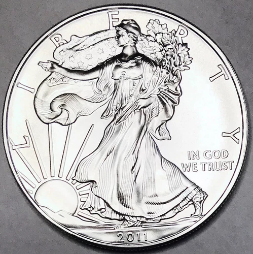 ⭐️2011⭐️SILVER EAGLE⭐️SUPERB GEM BU⭐️FLAWLESS AS IT GETS⭐️.999 PURE SILVER WOW⭐️