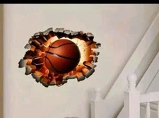 Basketball Vinyl Decal Sticker Removable! Room Decor.  SHIPS FREE!