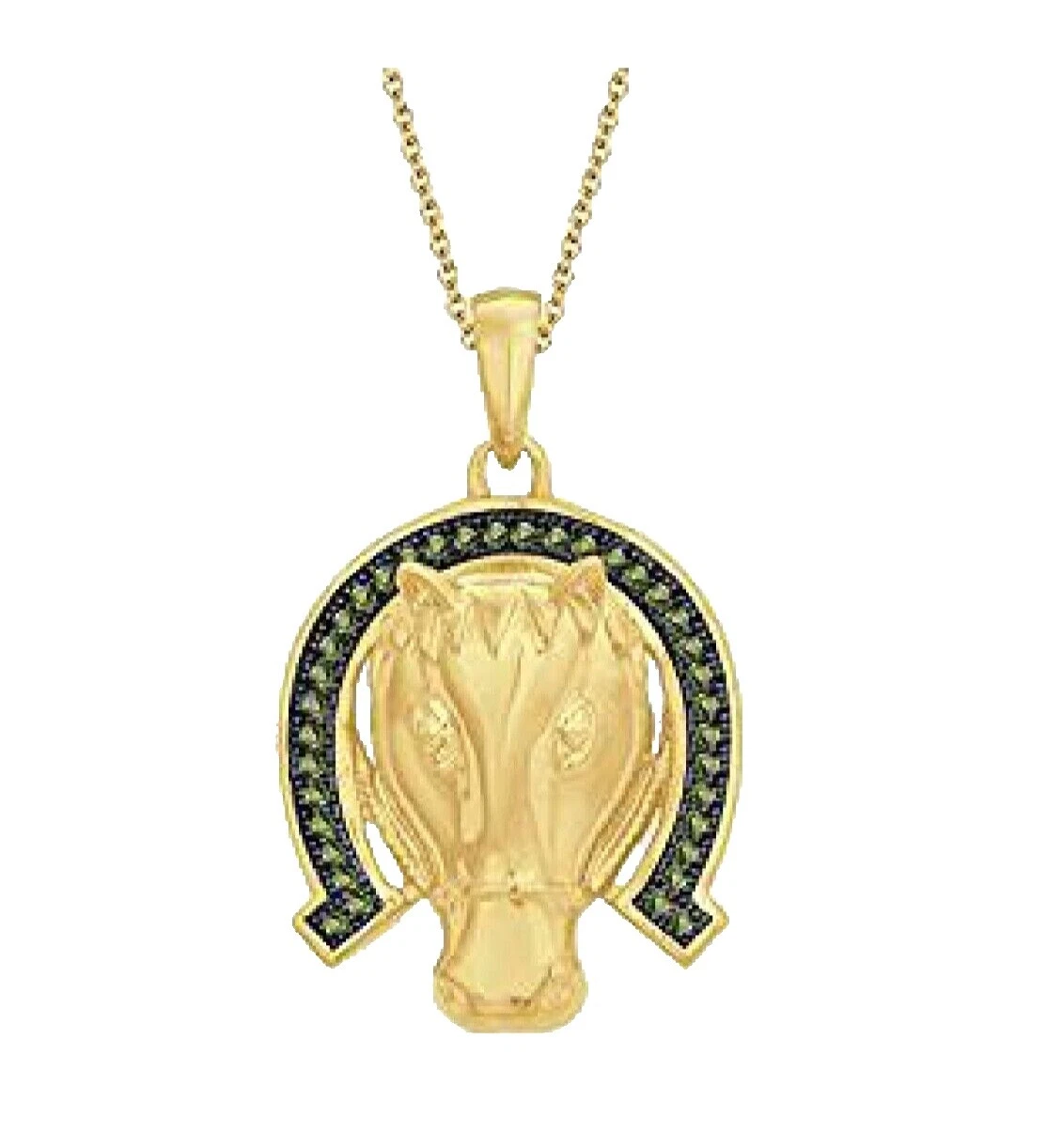 Diamond Stone Yellow Gold Necklaces & Pendants for Men