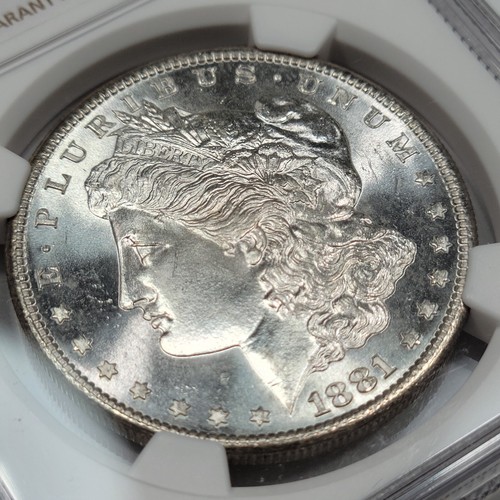 1881 S Morgan Silver Dollar $1 NGC MS66+ CAC PLUS High Grade Gem *J659 - Picture 4 of 5