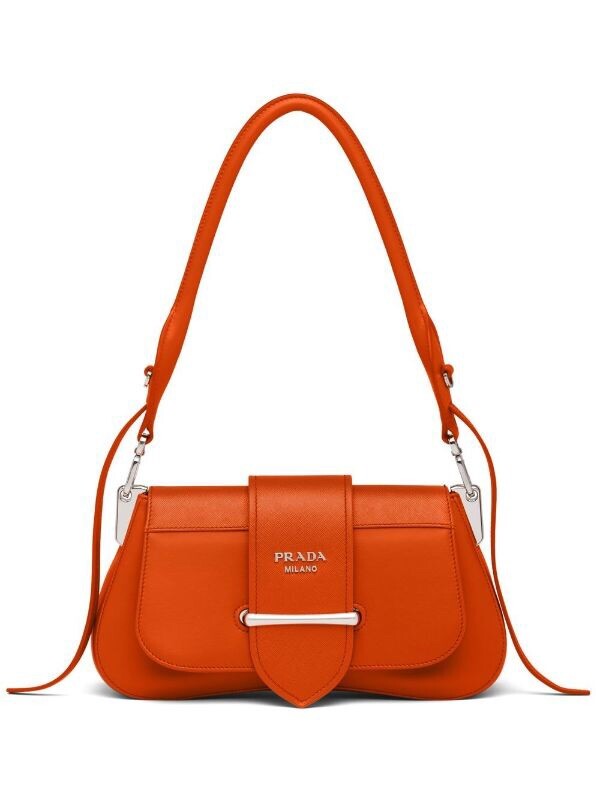 Prada City Calfskin Saffiano Sidonie Shoulder Bag Papaya | eBay Prada City Calfskin Saffiano Sidonie Shoulder Bag Papaya | eBay